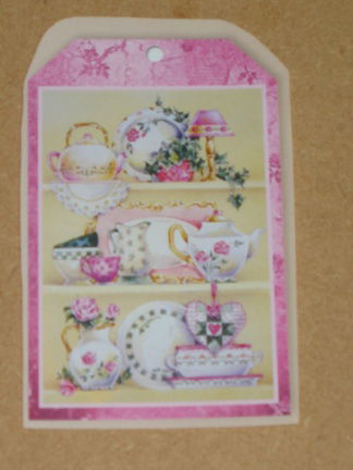 Vintage nr. 17 --- 3D SET voor WENSKAART --- EEN HEEL MOOI THEESERVIES - Afbeelding 3
