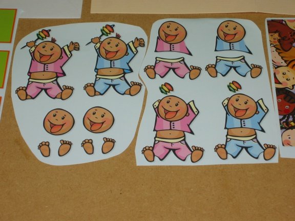 Kaart nr. 20 --- 3D SET voor WENSKAART --- BABY / KINDEREN --- ADOPTIEKINDJE / WELKOM - Afbeelding 2