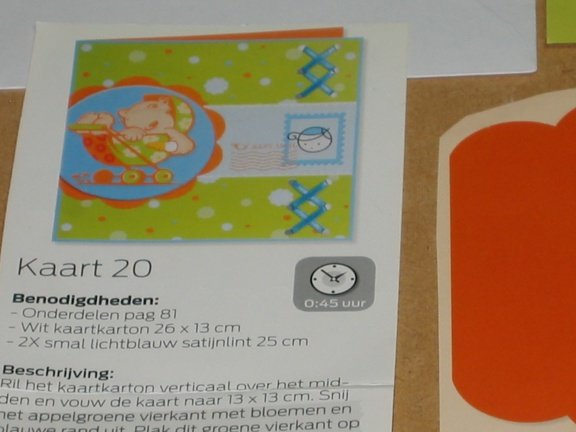 Kaart nr. 20 --- SET voor WENSKAART --- BABY LIGT in de KINDERWAGEN - Afbeelding 3