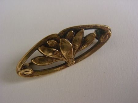 Oude koperen broche // vintage brooch - 2