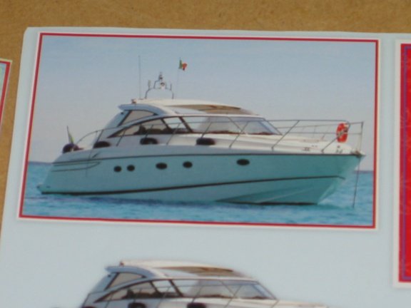 Kaart nr. 17 --- 3D SET voor WENSKAART --- EEN MOOIE BOOT--- Diverse teksten - Afbeelding 3