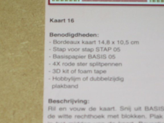 Kaart nr. 16 --- PIRAMIDE SET voor WENSKAART --- RODE BESJES - Afbeelding 4