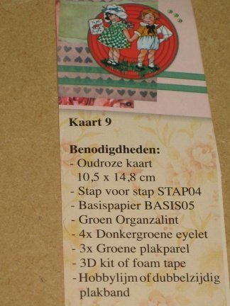 Kaart nr. 9 --- PIRAMIDE SET voor WENSKAART --- KINDEREN met LIEFDESBRIEVEN - Afbeelding 2