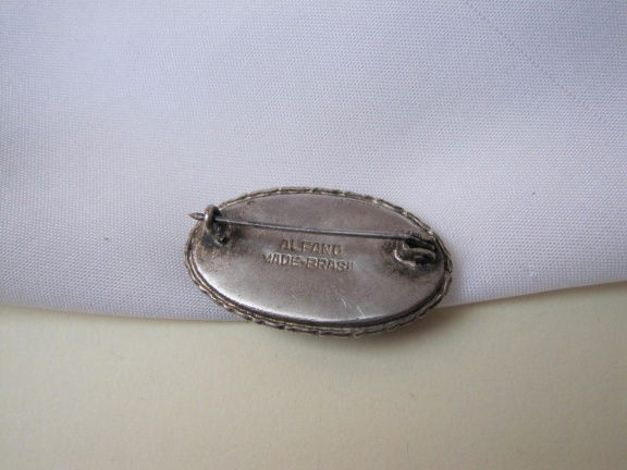 Broche zilverkleurig met blauwe butterfly wings Alfano Brasil 3.3x1.8 cm - Afbeelding 3