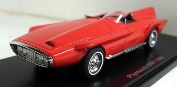 1:43 BoS-Models Plymouth XNR Spider concept 1960 oranjerood - 3