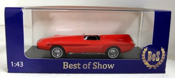 1:43 BoS-Models Plymouth XNR Spider concept 1960 oranjerood - 4
