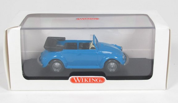 1:40 Wiking Volkswagen VW Kever cabriolet blauw - 0