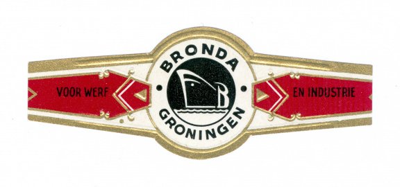 Zonder merk (type Vedetten) - Reclamebandje Bronda voor werf en industrie, Groningen - 1