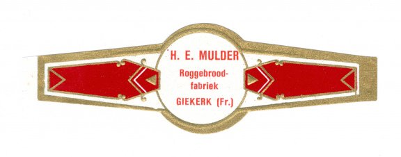 Zonder merk (type Vedetten) - Reclamebandje H E Mulder Roggebroodfabriek, Giekerk - 1