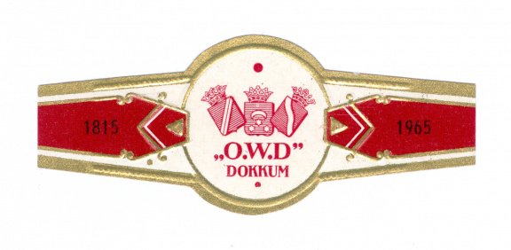 Zonder merk (type Vedetten) - Reclamebandje OWD (Oost & West Dongeradeel), Dokkum - 1