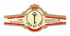 Abonné - Reclamebandje Open Het Dorp Café De Duinpoort, Noordwijkerhout (rode boord, stemt tevrêe)