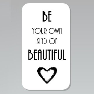 Quote stickers beautiful 60x30mm (10 stuks) - 1