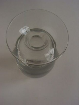 Oude vaas ; dik glas, blank - Afbeelding 3