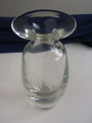 Oude vaas ; dik glas, blank - Afbeelding 4