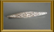 Mooie zilveren filigrain broche // beautiful silver filigree brooch