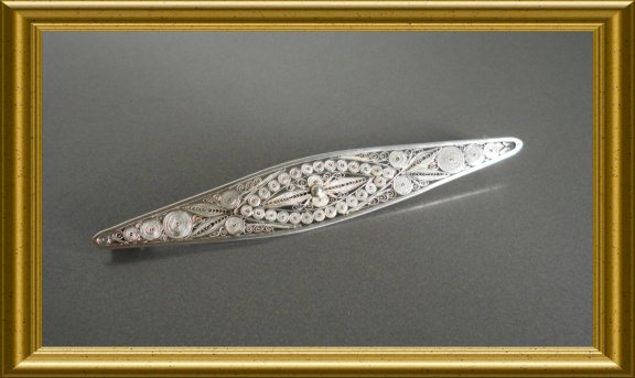 Mooie zilveren filigrain broche // beautiful silver filigree brooch - 2