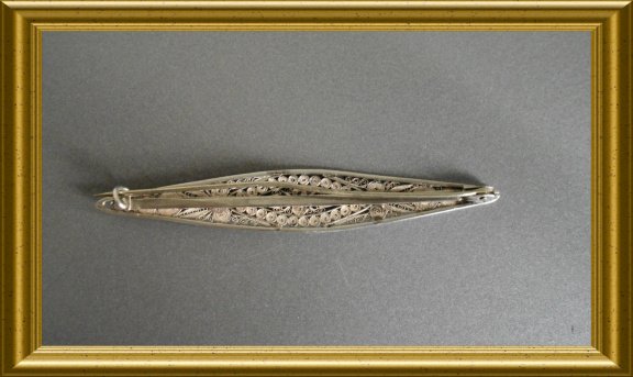 Mooie zilveren filigrain broche // beautiful silver filigree brooch - 4