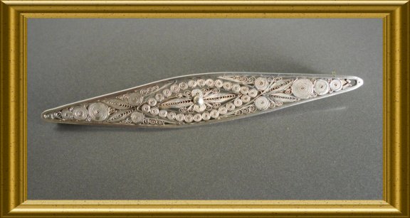Mooie zilveren filigrain broche // beautiful silver filigree brooch - 6