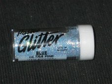 STROOI BUISJE --- GLITTERS (Ultra Fijn / Fine) --- LICHTBLAUW --- ca. 5,3 cm x 2,0 cm