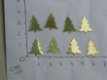 SETJE met KERSTBOMEN / KERSTBOOM --- 8 stuks --- GOUD - 2 - Thumbnail