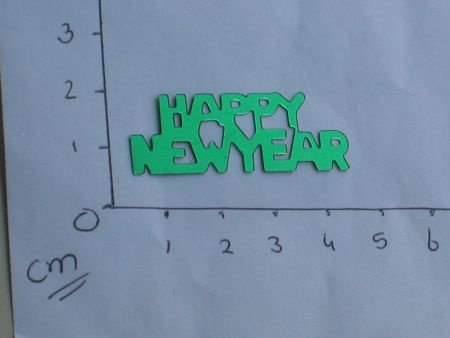 SETJE met HAPPY NEWYEAR --- 2 stuks --- GROEN - 3