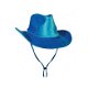 Suede cowboyhoed blauw bij Stichting Superwens! - 1 - Thumbnail