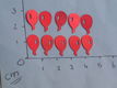 SETJE met BALLONNEN / BALLON --- 10 stuks --- ROOD - 2 - Thumbnail