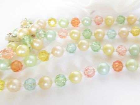Vintage collier in zachte tinten - Afbeelding 2