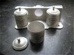 Antiek aluminium rekje: thee, koffie suiker voor in een grotere poppenhuis keuken...jaren 40 - 3 - Thumbnail