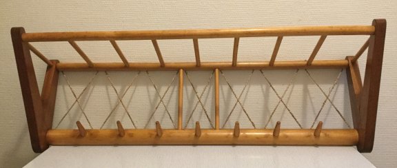 Verkocht ❤️ Mooie vintage kapstok van beukenhout, jaren 50/60 - Afbeelding 3