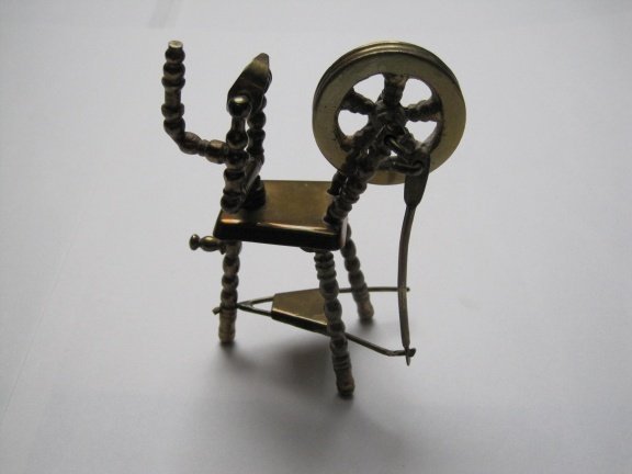 Spinnenwiel miniatuur 10.0x7.0 cm - Afbeelding 7
