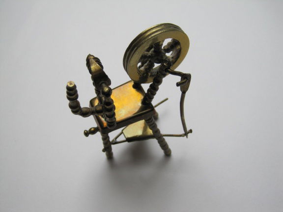 Spinnenwiel miniatuur 10.0x7.0 cm - Afbeelding 8