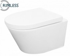 Sanifun Rimless hangtoilet Vester 520 Wit combi