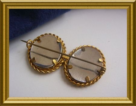 Oude dubbele foto broche - Afbeelding 4