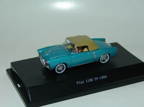 1:43 Starline Fiat 1100 TV 1959 cabrio azure blauw - 1