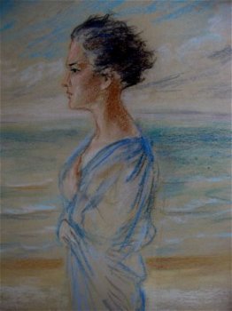 Vrouw kijkt uit op zee 1928 - Carl Rixkens 1881-1938 - 2