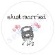 Witte stickers just married Ø 40mm (24 stuks) hobby sticker - 1 - Thumbnail