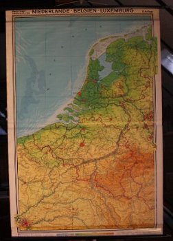 Schoolkaart van Nedeland, België en Luxemburg. - 1
