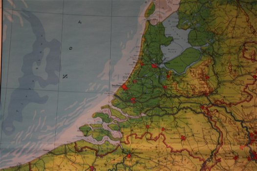 Schoolkaart van Nedeland, België en Luxemburg. - 2