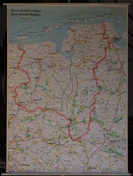 Schoolkaart van de provincie Groningen, Drente, Overijssel, Friesland en Oost Friesland. - 1