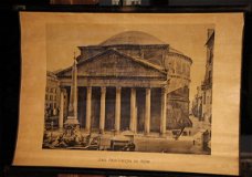 Schoolplaat van het Pantheon te Rome.