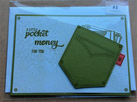 81 cadeau/verjaardagskaart, A little pocket money for you - 1