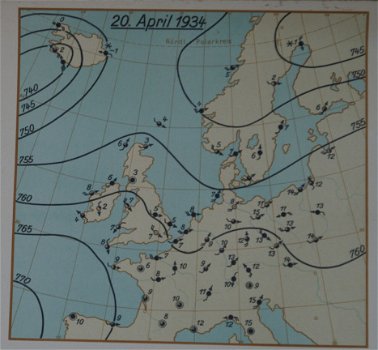 Schoolkaart van het weer verloop van 3 dagen. - 1