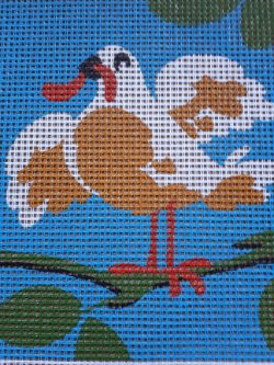 Voorbedrukt los borduurstramien "VOGEL" NIEUW !
