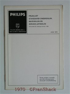 [1970] Prijslijst; Standaard-onderdelen juni 1970, Elonco Philip