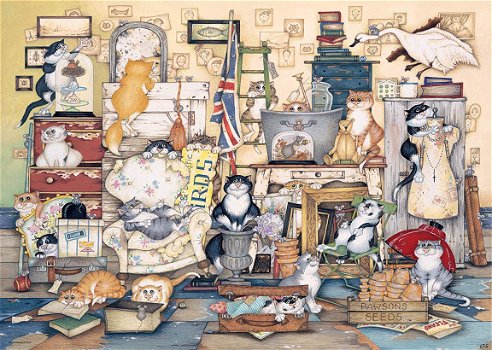 Ravensburger - Crazy Cats Go Salvage Hunting - 1000 Stukjes Nieuw - 1