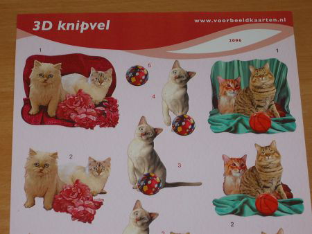 3D knipvel (A4) --- POES-POEZEN --- Nr. 2096 --- Diverse afbeeldingen - 2