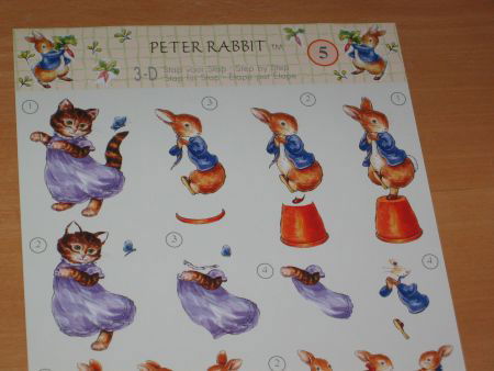 3D knipvel (A4) --- PETER RABBIT --- Beatrix Potter STAPPOT05 --- Diverse afbeeldingen - 2