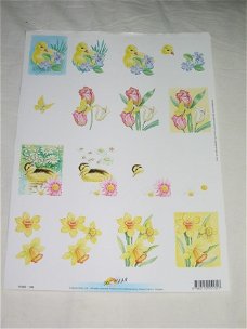 3D knipvel (A4) --- KUIKENS TUSSEN de BLOEMEN --- Doe Maar 11055-135