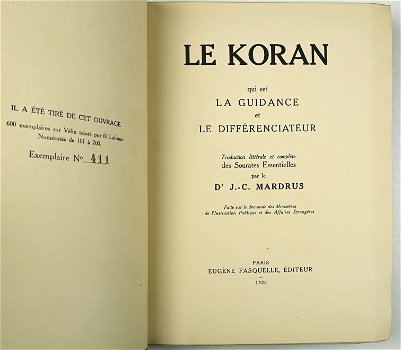 Le Koran 1926 1/600 ex Uit Franse adellijke collectie - 6